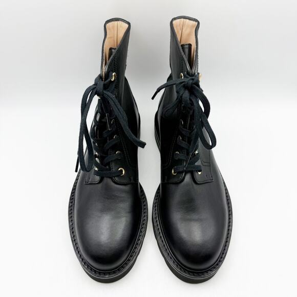 Stuart Weitzman Womens Mila Lift Booties US 6.5 EU 37 Black Leather Lace Up NWOB - Picture 5 of 11